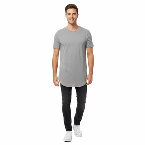 𝅺KOLLAR Light Grey Urban Fit Teen Young Man’s Trendy Tee, Size Small, Preloved